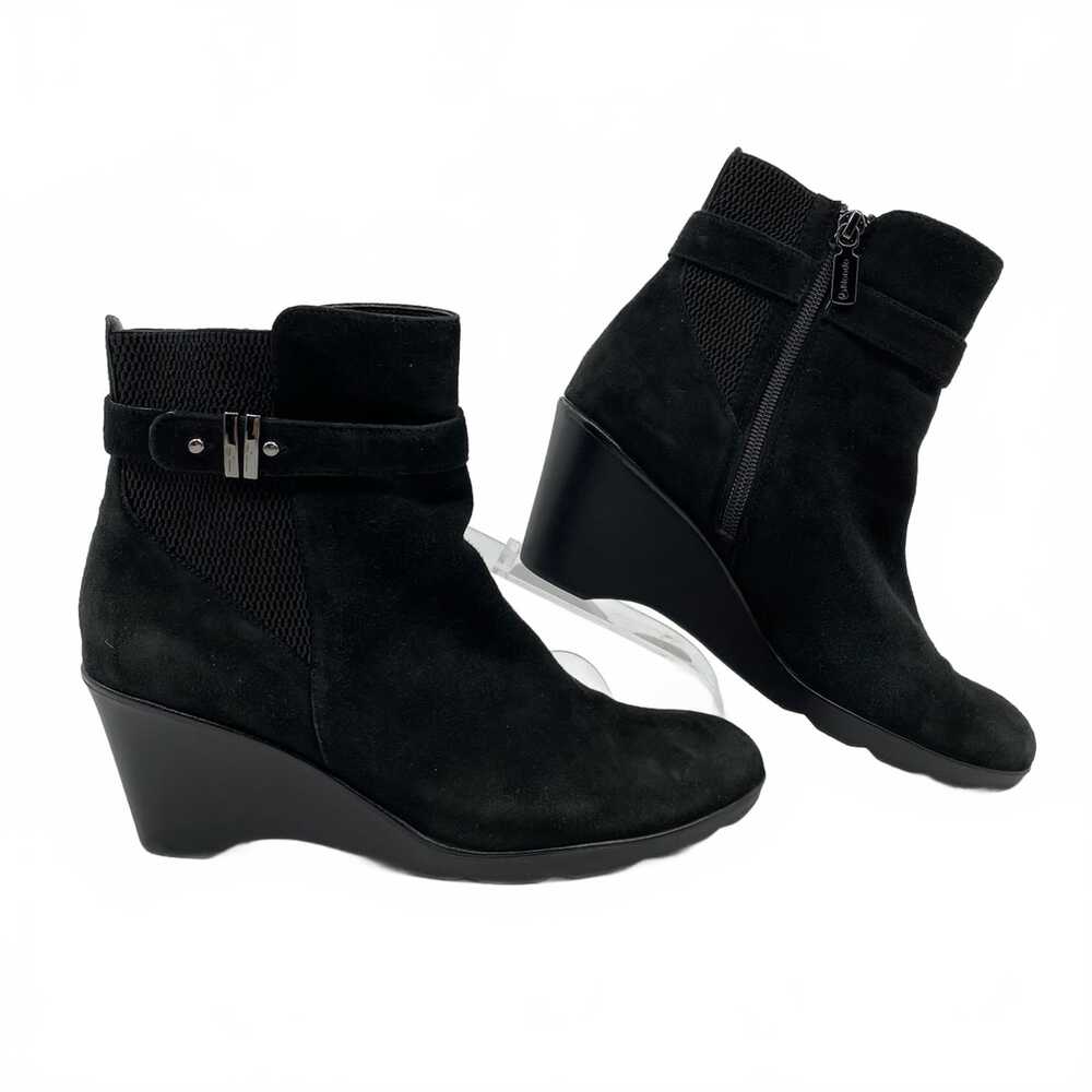 Blondo Black Wedge Ankle Boots | Womens 7